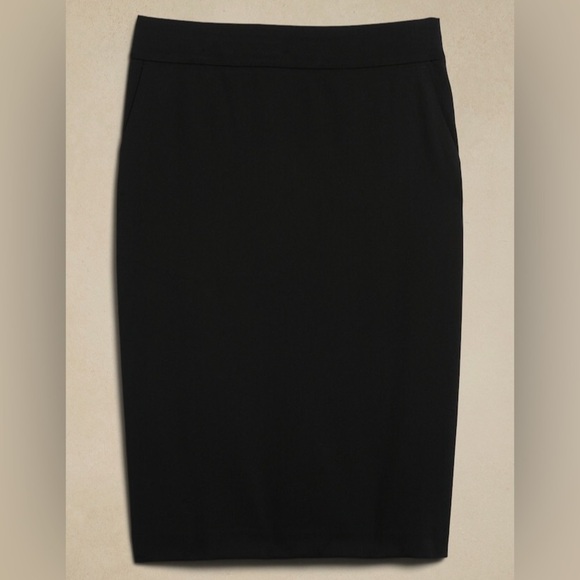 NWT! Banana Republic Black Siena Wool Pencil Skirt - Multiple Sizes 🦩 - Picture 3 of 12